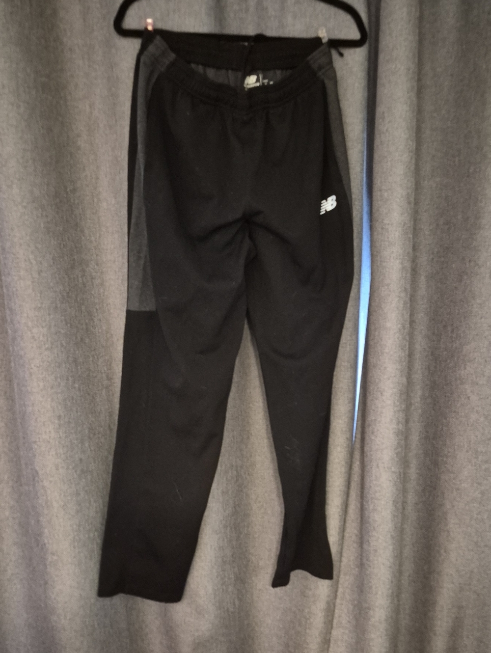 New Balance Black Mens Jogger Sweatpants with Gray Panels